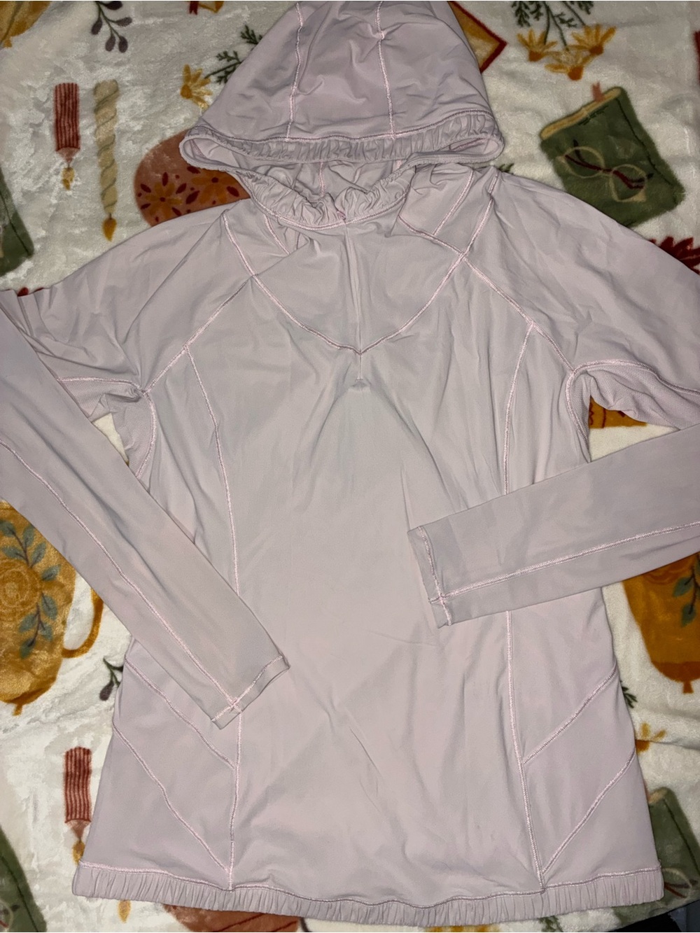 lululemon athletica Light Pink Hooded Long-Sleeve Sports Top